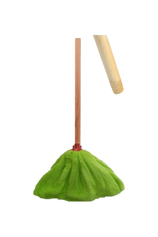 Color Wellsoft Mop Paspas Mop Yedek Ucu Ve Ahşap Sapı İle Takım