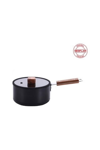 0128 D-neobn118 Bıen Alumınyum Dokum Sos Tenceresı Sıyah 18cm