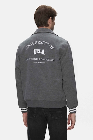 Keane Koyu Gri Kaşe Kolej Ceket Çıtçıtlı Standard Fit Erkek Ceket Koyu Gri