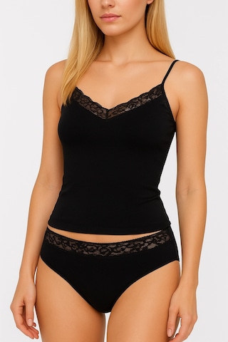 Alfa Aksesuar 03 2044 Dantelli İp Askılı Bikini Tk Siyah