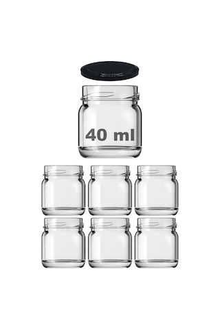 Afracam 40 Ml Farklı Boyutlarda Kavanoz 40 Cc Konserve Metal Kapaklı Cam Kavanoz 6 Adet Şeffaf, 40 Cc Genel
