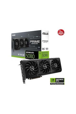 Asus Prıme-rtx5080-o16g, 16gb, 256bit, Gddr7, 1xhdmı, 3xdp Gamıng