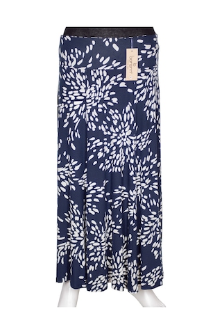 Barem Kadın Arzu Korsajlı 6 Parça Asimetrik Benekli Lacivert Etek Lacivert