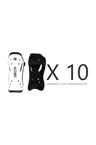 Delta- Çift Cırtlı 10 Çift Tekmelik Futbol Tekmeliği Futbolcu Kaval Koruyucu