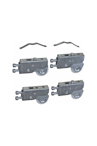 Küçük Vega Sürgülü Kapak Gardrop Tekerleği Makara Dolap Tekeri Seti Beyaz