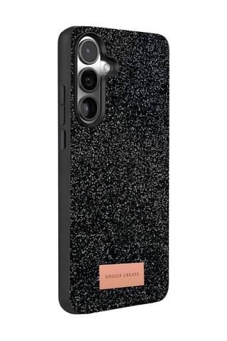Onegif Samsung Galaxy Uyumlu A57 5g Bright Simli Kapak - Siyah Çok Renkli