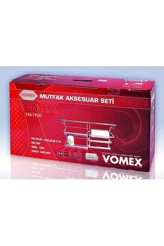 Vomex Asma Mutfak Aksesuar Seti Havluluk Folyoluk Baharatlık Set N11.45716