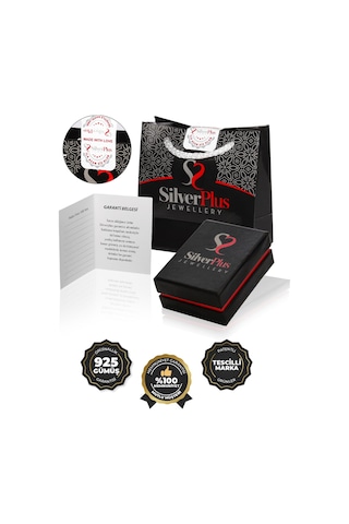 Zirkon Taşlı Rodyumlu 925 Ayar Gümüş Bayan Yüzük -7981