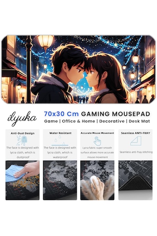 70x30cm Anime Love İlyuka Mp047030 Büyük Boy Xl Gaming Mousepad