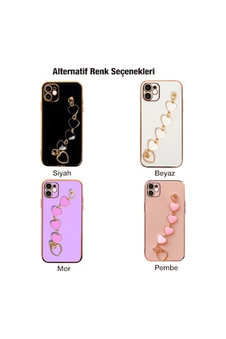 Ally Apple Uyumlu iPhone 12 6.1Inç Kilif Kalp Bileklik Tutuculu Lüx Silikon A 406296288
