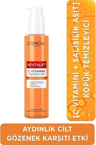 L'Oréal Paris Revitalift Vitamin C Aydınlatıcı ve Gözenek Karşıtı Köpük Temizleyici 150 ML