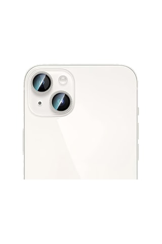 Apple Uyumlu iPhone 15 Plus Caseworld Alloy Sparkling Diamond Serisi Taşlı Lens Koruyucu Gümüş