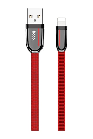 Hoco. U74 Usb To Lightning Şarj Data Kablosu - Kırmızı