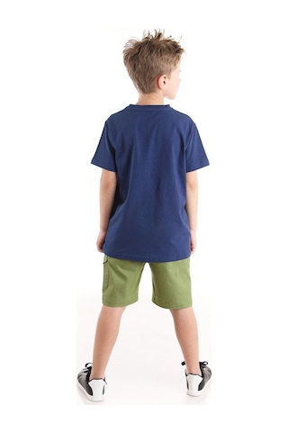Denokids Mushi Safari Erkek Çocuk T-Shirt Gabardin Şort Takım (537026259) Çok Renkli