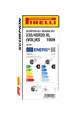 Pirelli 235/45R20 100h XL Vol Elt Scorpion All Season Sf2 Dört Mevsim Lastiği 2025