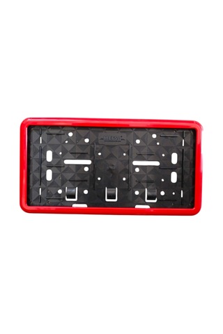 Trobus Dikdörtgen Plaka Altlığı Çerçeveli Plakalık 32x17 Cm 1 Adet Kırmızı