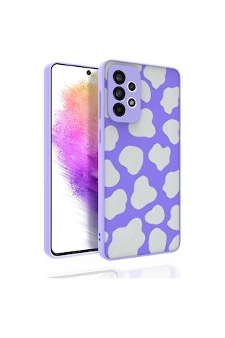 Galaxy Uyumlu A73 Kılıf Desenli Kamera Korumalı Parlak Uzrm Nora Kapak - No6 NO6