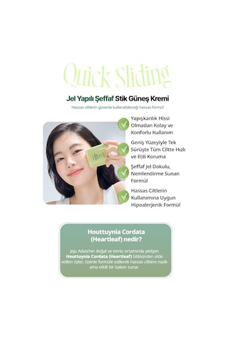 Jel Yapılı Şeffaf Stik Güneş Kremi Goodal Heartleaf Soothing Quick Sliding Sun Stick Spf 50+ Pa++++