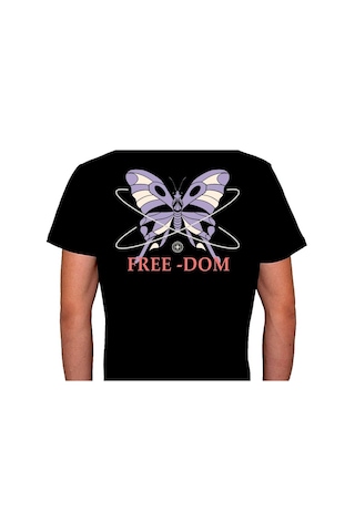 Freedom Özgürlük Kelebek Retro Tişört Unisex T-shirt 001