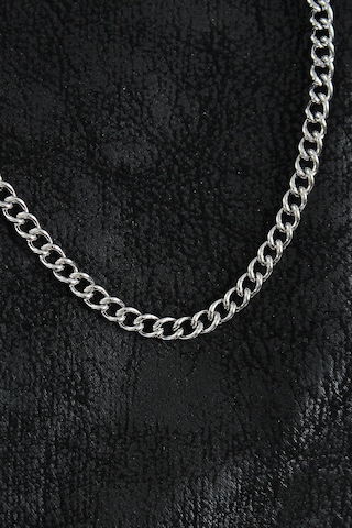 316l Çelik Klasik Oval Zincir Model Gümüş Renk Erkek Kolye Renkli