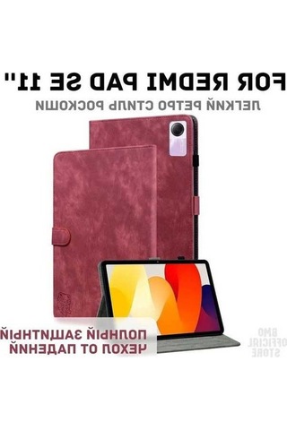 Fastbuy Redmi Pad Se 11 İçin Lüks Deri Kılıf, Manyetik Kapatma,支架 Kart Yuvası, Tam Koruma, Mor