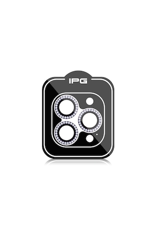 Apple Uyumlu iPhone 16 Pro /pro Max Ipg Kamera Lens Koruyucu Taşlı - Koyu Mor