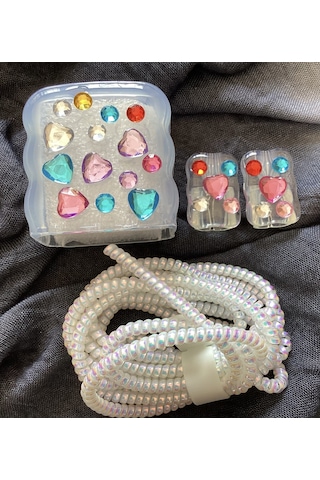 Brokoli Home Apple Uyumlu iPhone 18w/20w Şarj Kılıfı, Şarj Kablosu Örme Aparatı, Kablo Koruyucu Aparatı,r Diğer
