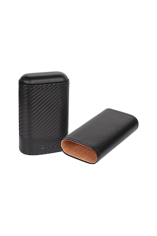 Zippo Karbon İçi Sedir Siyah İkili Küçük Deri Puro Kılıfı