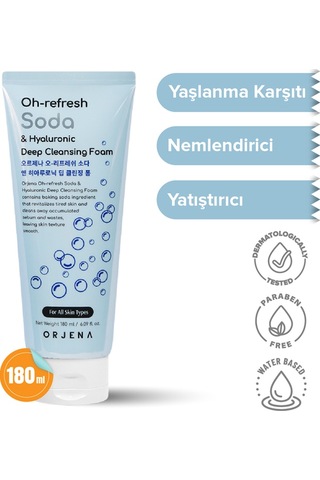 Orjena Oh-Refresh Soda & Hyaluronic Deep Cleansing Foam 180 ML