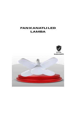 4 Kollu Katlanır Pervane Led Ampül 60 Watt Yüksek Aydınlatma Ve Enerji Tasarrufu Renkli