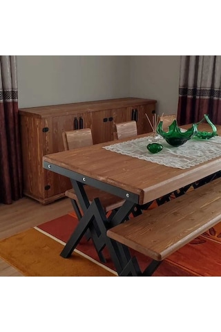 Doğal Ahşap Yemek Masası-70x160 - Deryawood