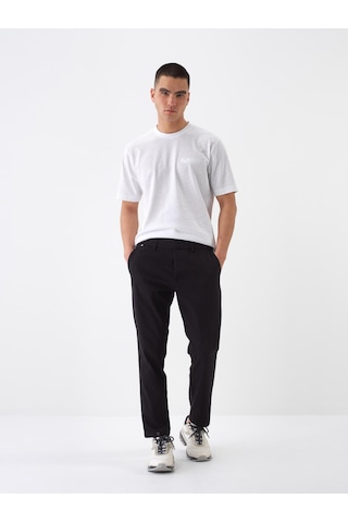 Xint Siyah Pamuk Dokulu Slim Fit Jogger 100685