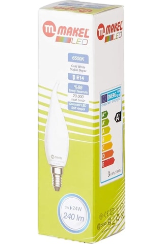 Makel Led Buji Ampul 3w 6500k E14