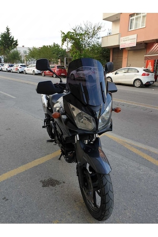 Motocam Suzuki V-strom Dl 650 Ön Cam 2004-2010 Model 45cm Siyah Renkli 4mm