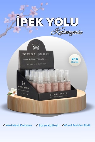 Bursa Şehir Kolonyaları, 20'li İpek Yolu Kolonyası, Mini Kolonya Seti, Sprey Kolonya