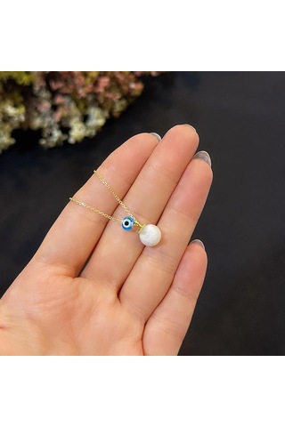 Stela Ay Taşı Gümüş Kol Sarı