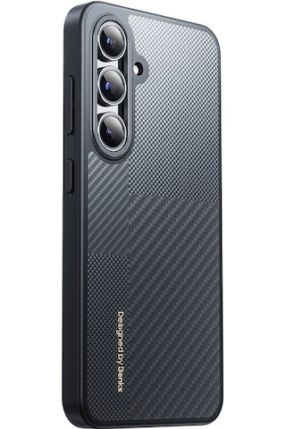 Galaxy Uyumlu S24 Kılıf Magsafe Şarj Özellikli Karbon Fiber Benks Montage Hybrid Armorpro Kevlar Kapak