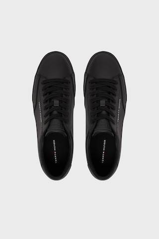 Tommy Hilfiger Logolu Deri Karışımlı Sneaker Ayakkabı Erkek Ayakkabı Fm0fm05814 Bds Siyah