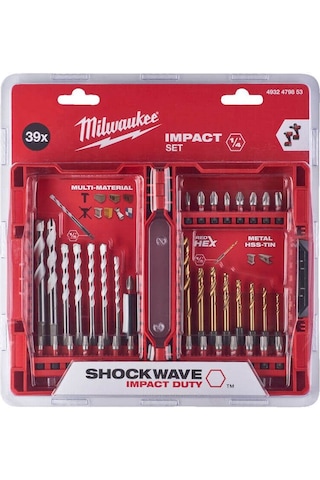 Milwaukee Darbeli Tornavida Matkap Ucu Seti 39 Parça 4932479853