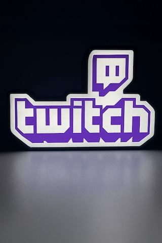 Twitch Logolu Gece Lambası Çok Renkli
