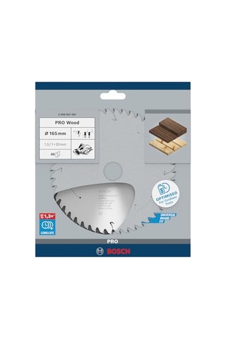 Professional Accessories 1 X Daire Testere Bıçağı Standard For Wood Ahşap, Testere Bıçağı 165 X 20 X 1,5 Mm, 4