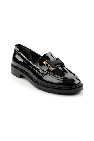 Bambi Siyah Kadın Loafer Ayakkabı K01216100008 Siyah