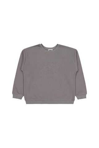 Civil Boys Ayı Nakışlı 10-13 Yaş Sweatshirt - Gri