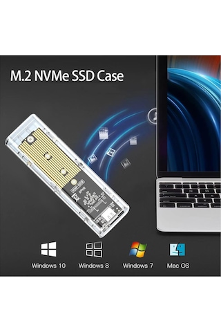 M.2 Nvme Ssd Muhafaza, Usb 3.1 Gen 2 10gbps M.2 Pcıe Sata Ssd Boyutu 2230 2242 2260 2280