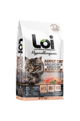 Loi Kısırlaştırılmış Somon Karidesli Yetişkin Kedi Maması 15 KG Loi Kısırlaştırılmış Somon Karidesli Yetişkin Kedi Maması 15 KG
