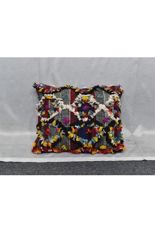 Zehra Abla Halı Yeni El Dokuma Dekoratif Kilim Kırlent Yastık Kılıfı 6908 Çok Renkli