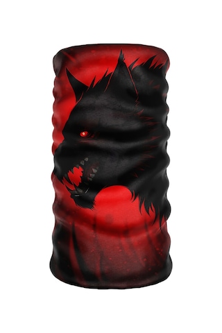 Bebo Store Extreme Outdoor Spor , Motorcu Ve Bisiklet Kullananlara Özel Desenli Buff Boyunluk Bandana Balaklava Kurt-194 Çok Renkli