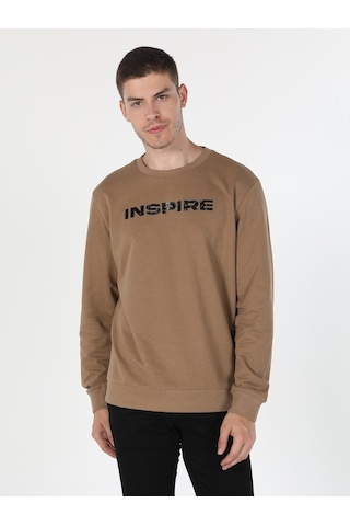 Colin's Colins Regular Fit Baskılı Bej Erkek Sweatshirt 001