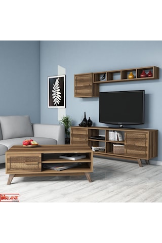 Variant Ayla Tv Ünitesi Ve Orta Sehpa Takımı - Ceviz
