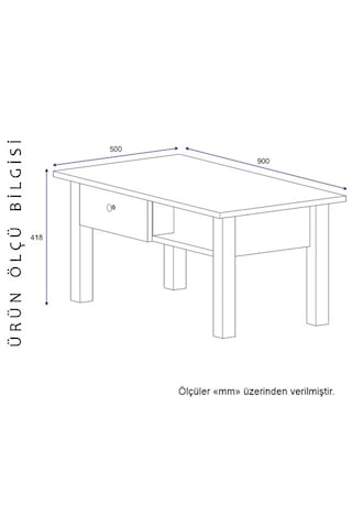 Orta Sehpa Loft Beyaz Çırağan